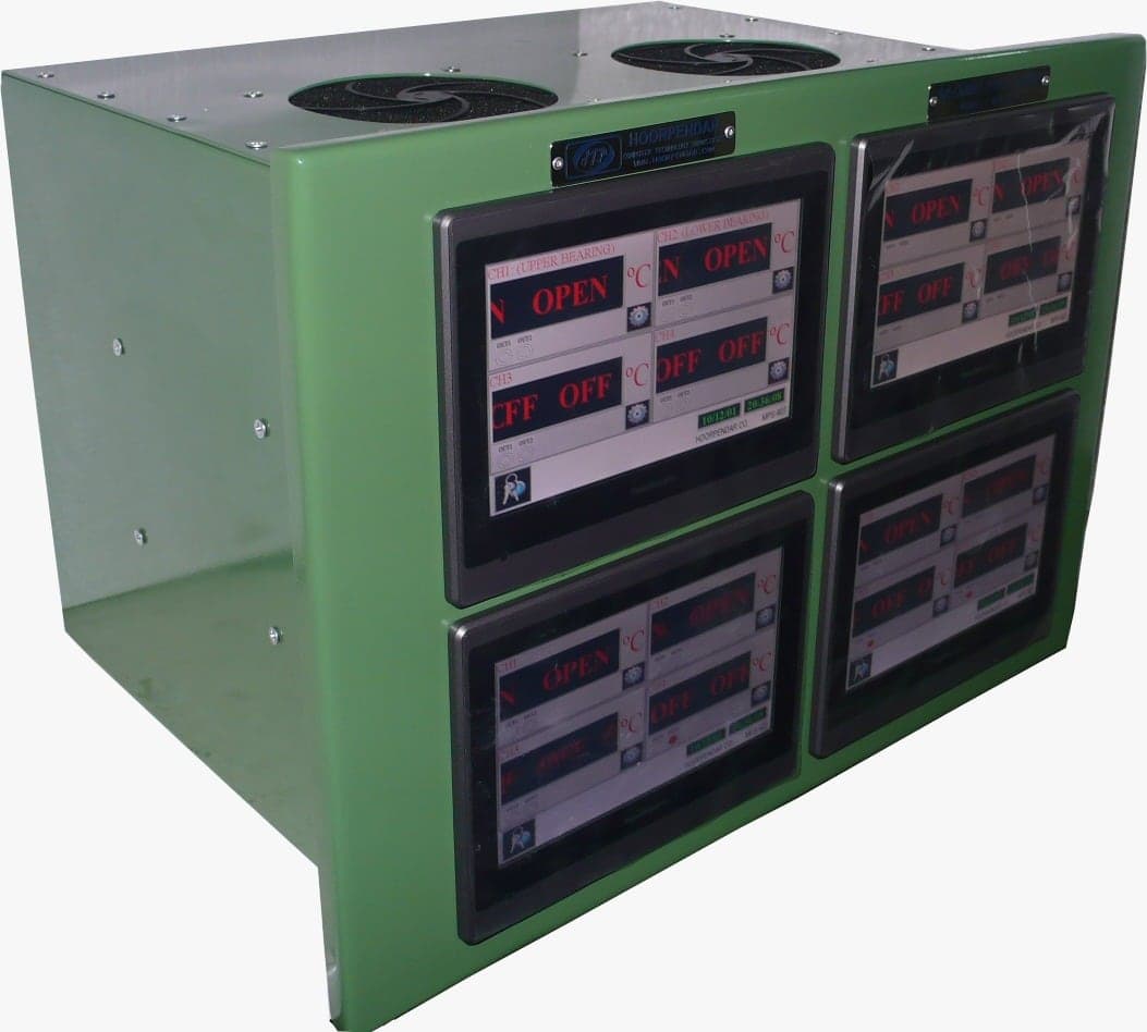 Bearing temperature panel with four touch displays